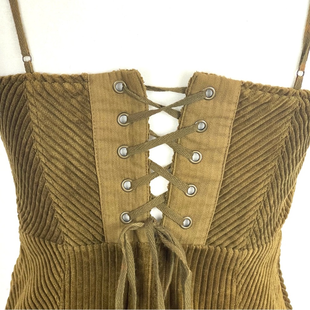 Urban Outfitters Y2K Corduroy Corset Mini Dress Sz. SP - Picture 5 of 10
